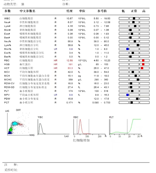 血球计数仪检查报告